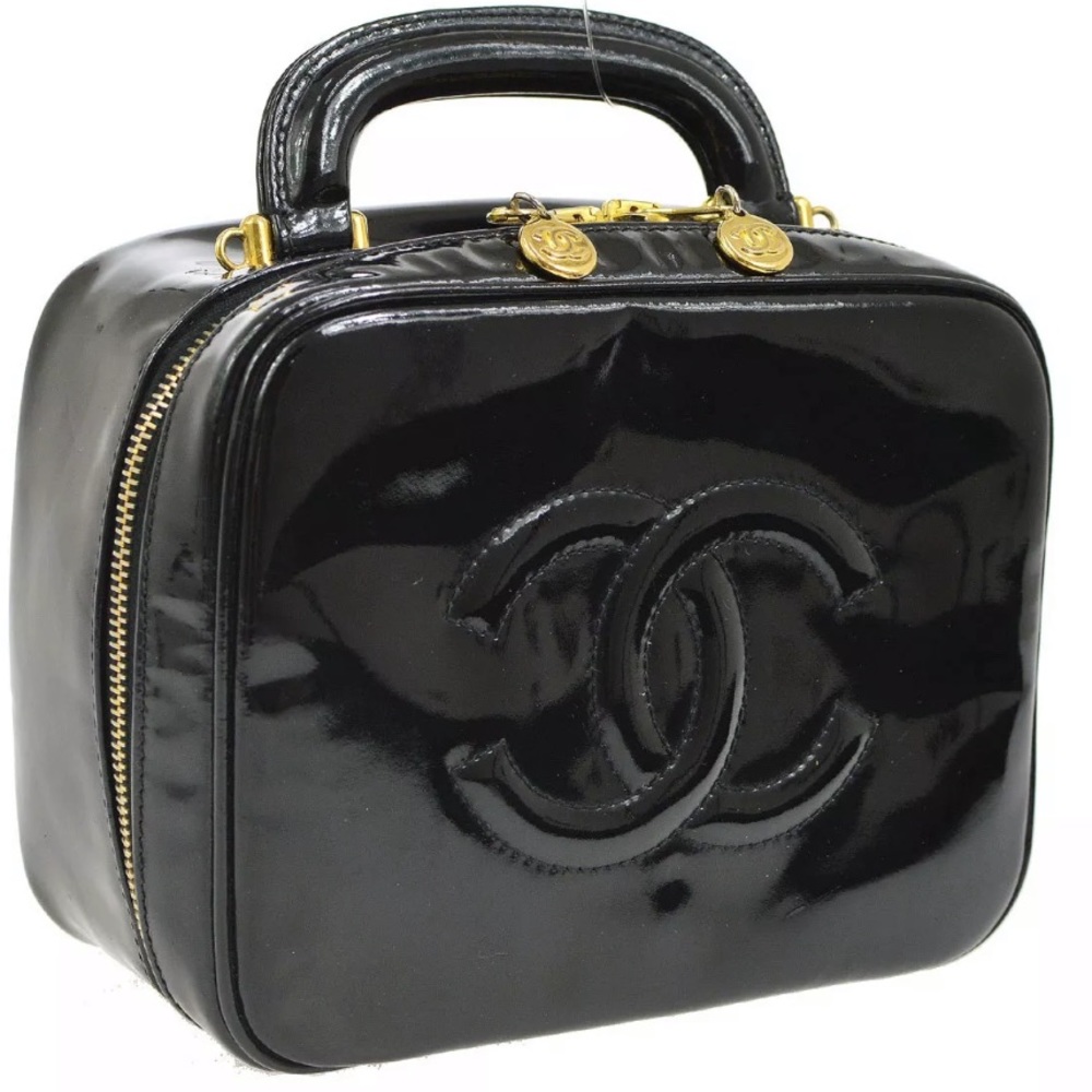 Chanel Patent Vanity Tote With Chanel Velvet Pouch - Picture 2 of 3